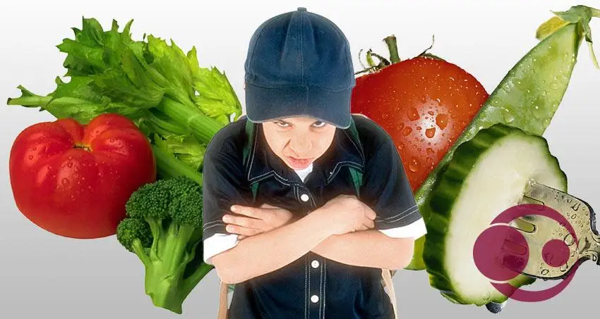 Kinder und Gemüse